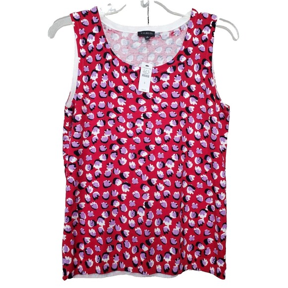 Talbots Cotton Blend Scoop Neck Sleeveless Knit Tank Top Size Small NWT - Picture 1 of 5